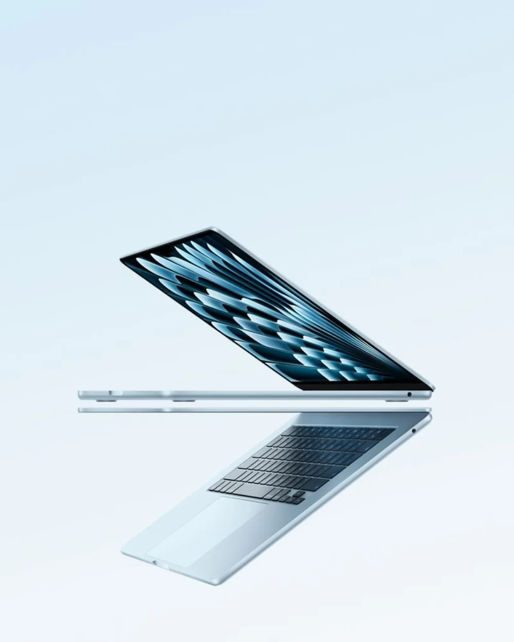 MacBook Air product illustration; available models and colours vary.